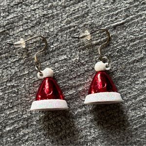 Santa hat dangle earrings